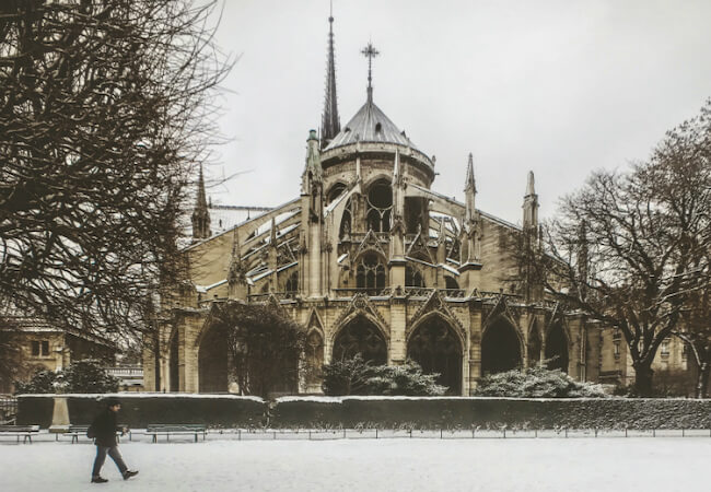 Paris Moments: Photo of the Month, Notre-Dame in the Snow