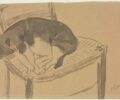 Jane Poupelet, Sleeping Cat, c. 1900s Cleveland Museum of Art