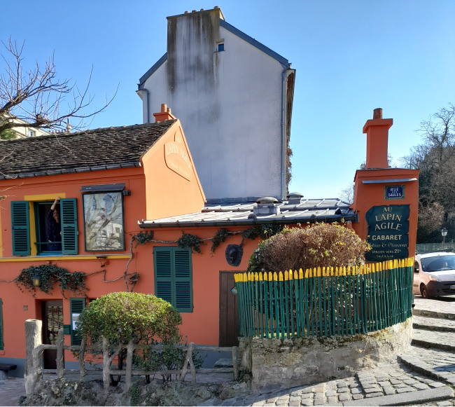 Landmark venue of Lapin Agile named after a signwriter
