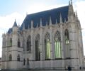 An architectural photo of Sainte Chapelle's exterior