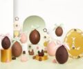Promotional photo of Laduree Easter Eggs against a green background