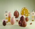 Promotional photo of Laduree Easter Eggs against a green background