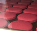 Meringue shells in the oven