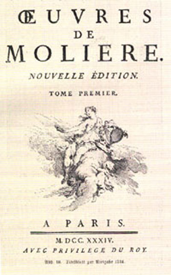 Frontispiece of Moliere Works