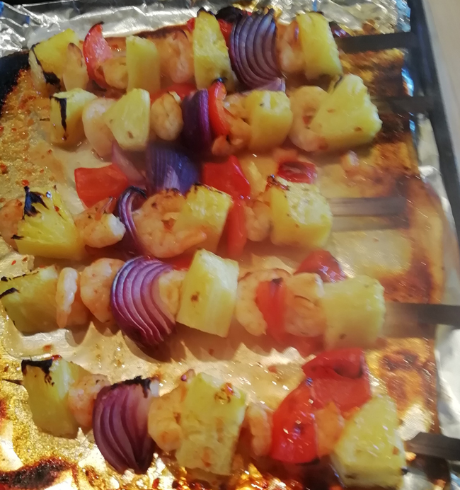 Shrimp and Pineapple Skewers