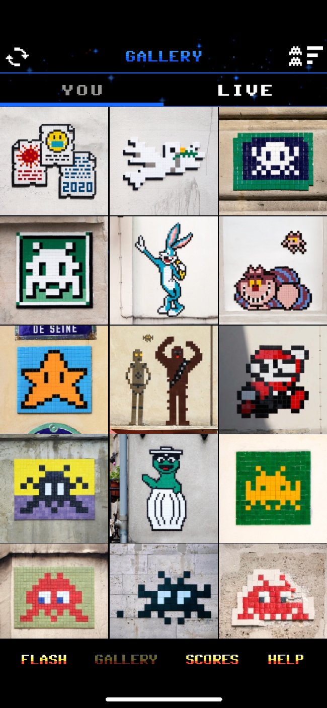 Martha's Flash Invaders Gallery