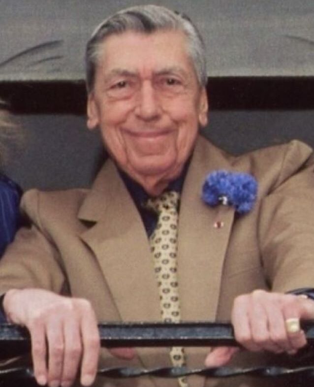 A photo of André Terrail's late father Claude Terrail