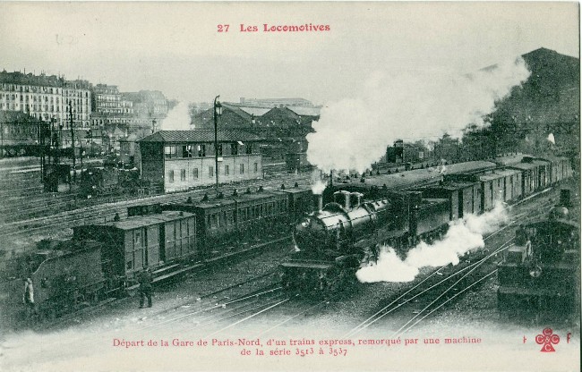 Gare du Nord vintage postcard