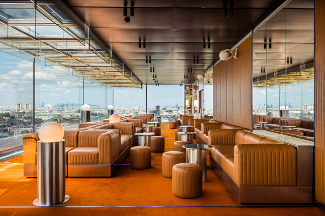 Beautiful restaurant lounge with a view