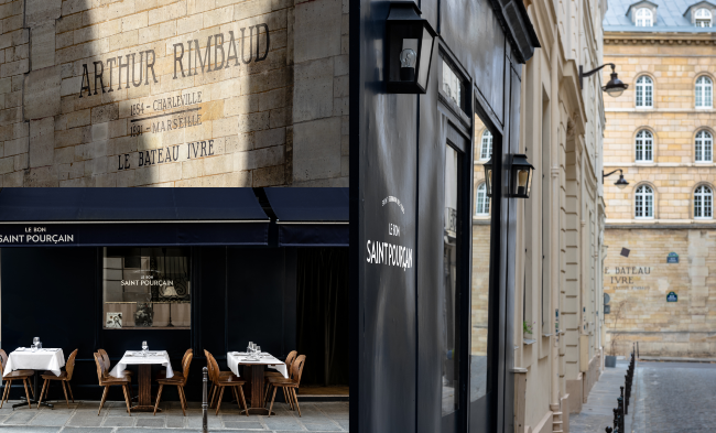 Bon Saint Pourcain with seats outside