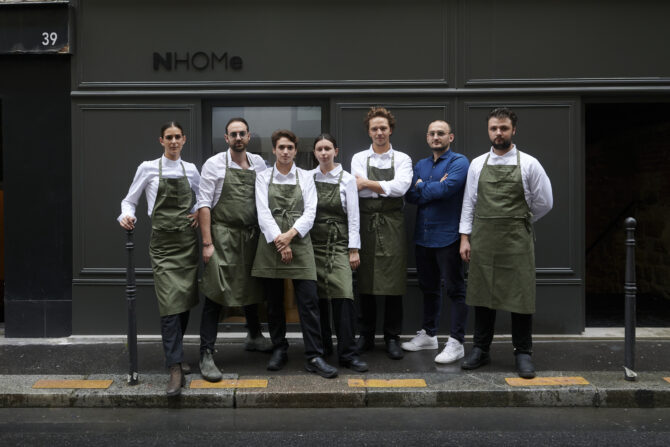 NHOME staff stood outside the restaurant