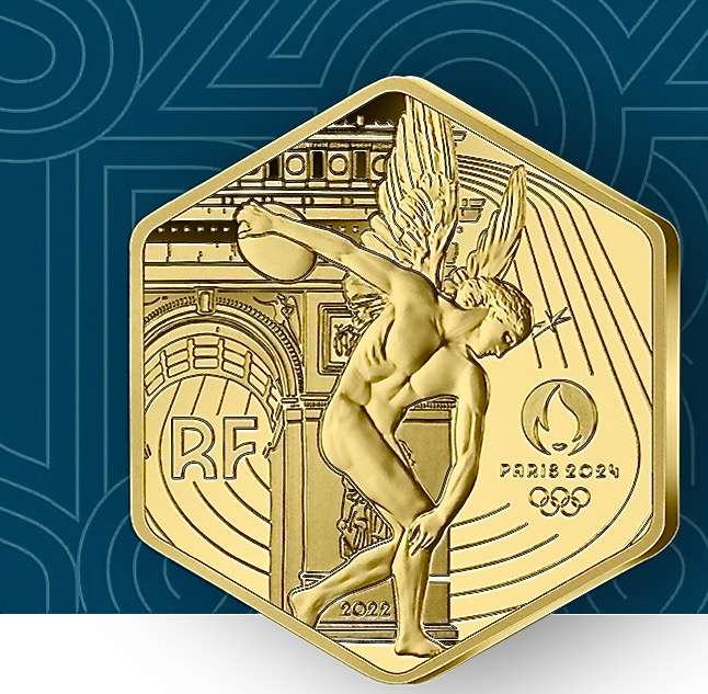 Close up of replica coin