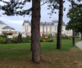 Approaching Grand Hotel from Cabourg town