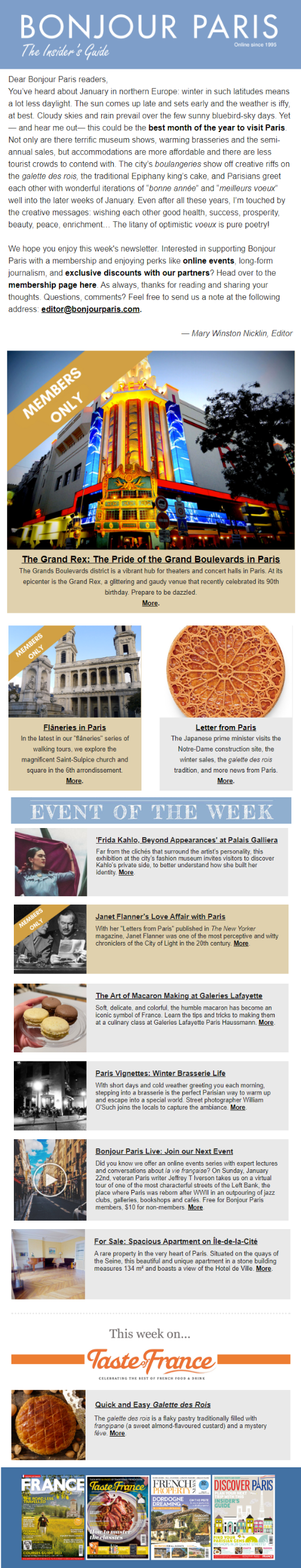 Paris newsletter
