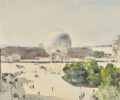 Jules Jacquemart Le Balloon Giffard aux tuileries en 1878 (c) rmn grand palais - musee d'orsay