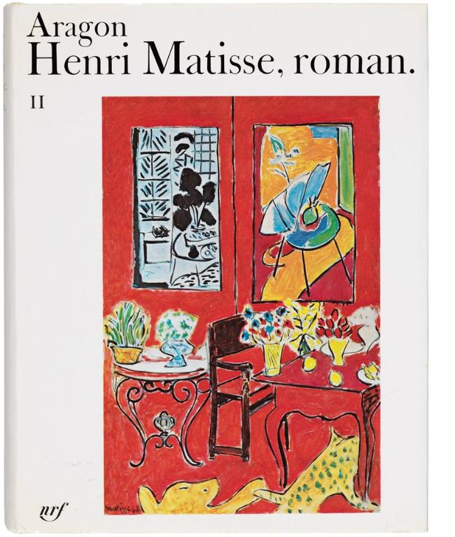 Henri Matisse, Large Red Interior, 1948, Musée National d’art moderne, Centre Georges Pompidou on the cover of Louis Aragon, Henri Matisse, roman, vol. II, Paris: Gallimard, 1971