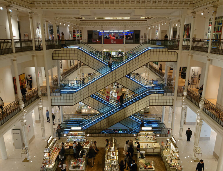 The interior of Le Bon Marché.
