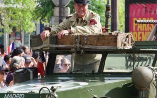 WWII Tanks and Jeeps in the Streets of Paris